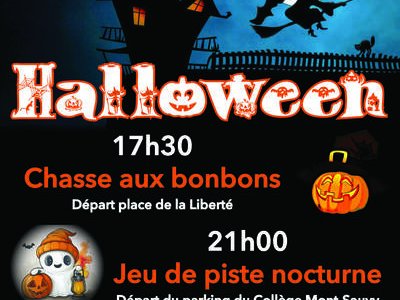 Chasse au bonbons et jeu de piste nocturne d'Halloween