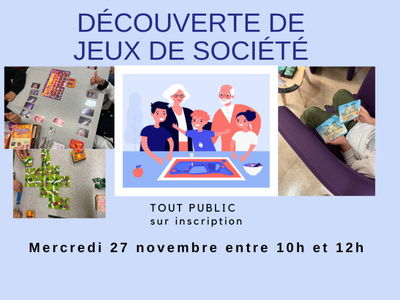 Découverte de jeux de société