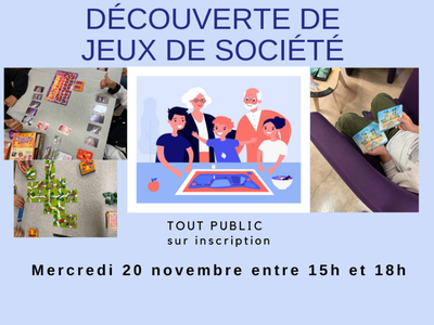 Découverte de jeux de société